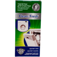 Таблетки для очистки ПММ Clean & Fresh 6 таб Таблетки для очистки ПММ Clean & Fresh 6 таб