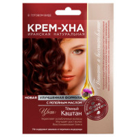 Крем-Хна в готовом виде "Темный каштан" с репейным маслом, 50 мл