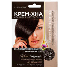Крем-Хна в готовом виде "Черный" с репейным маслом, 50 мл