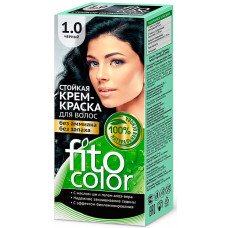 Стойкая крем-краска для волос серии "Fitocolor", тон 1.0 черный 115 мл