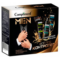 ПН Compliment men №1992-2 Все под контролем (гель для бритья 80 мл+гель после бритья 80 мл+Шампунь 200 мл)