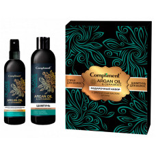 ПН Compliment Argan oil №1243-2 С маслом арганы (Шампунь для волос,250мл + Спрей-восст.200мл)