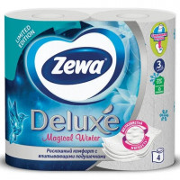 Туалетная бумага Zewa Deluxe, цвет белый, 3-слойная, 4 рулона