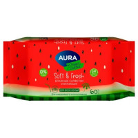 Влажные салфетки освежающие Aura (Аура) Tropic Cocktail, 60 шт