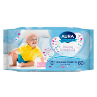 Детские влажные салфетки Aura (Аура) Ultra Comfort, 60 шт
