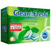 Таблетки для посудомоечных машин Clean&Fresh, 30 шт