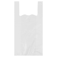 Пакет-майка ПНД, цвет белый, 8 мкм, 28х50 см
