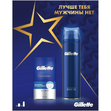 Подарочный набор Gillette (Джилет) Fusion (гель для бритья Ultra Sensitive, 200 мл + бальзам после бритья Pro 3в1, 50 мл)