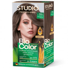 Крем-краска для волос Studio (Студио) Professional BIOcolor, тон 7.1 - Пепельно-русый