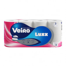 Туалетная бумага Veiro (Вейро) Luxoria, цвет белый, 3-х слойная, 8 шт Туалетная бумага Veiro (Вейро) Luxoria, цвет белый, 3-х слойная, 8 шт