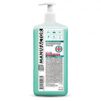 Антисептик для рук и поверхностей дезинфицирующий Manufactor (Мануфактор), спирт 66%-70%, с дозатором, 1 л