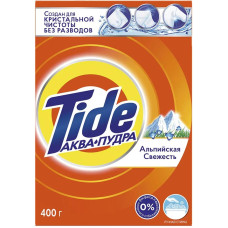 Стиральный порошок для ручной стирки Tide (Тайд) Аквапудра «Альпийская свежесть», 400 г