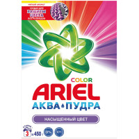 Стиральный порошок автомат Ariel (Ариэль) Аквапудра Color, 450 г