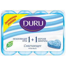 Туалетное мыло Duru (Дуру) Увлажняющий крем и Морские минералы 1+1, 4 шт*90 г Туалетное мыло Duru (Дуру) Увлажняющий крем и Морские минералы 1+1, 4 шт*90 г