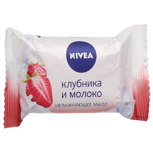 Туалетное мыло Nivea (Нивея) Клубника и молоко, 90 г