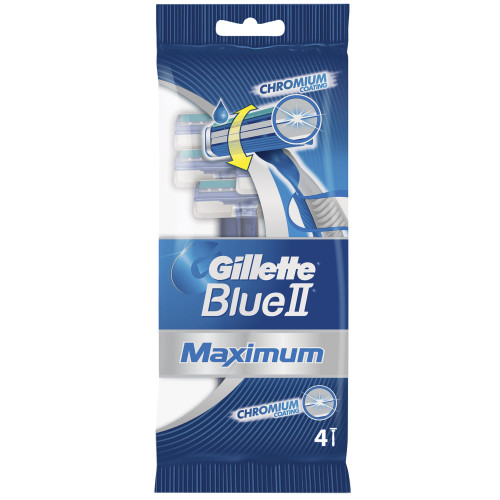 Одноразовые станки для бритья Gillette Blue II Maximum (Джилет Блю 2 Максимум) (4 шт)