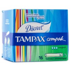 Тампоны Tampax Compak (Тампакс) Super 3 капли, 16 шт