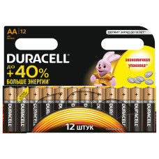 Батарейки алкалиновые Duracell (Дюраселл) Basic AA 1,5V LR6 (12 шт)