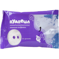 Влажные салфетки Пумпоша, 15 шт