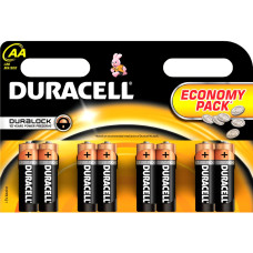 Батарейки алкалиновые Duracell (Дюраселл) Basic AA, 1,5V LR6 MN1500, 8 шт