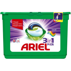 Гель для стирки в растворимых капсулах автомат Ariel Pods (Ариэль) Color, 12 шт*28,8 г