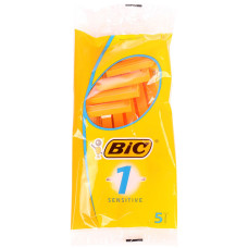 Станки для бритья одноразовые Bic (Бик) 1 Sensitive, в упаковке 5 шт