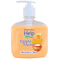 Жидкое крем-мыло Help (Хэлп) Молоко и Мёд, с дозатором, 300 мл