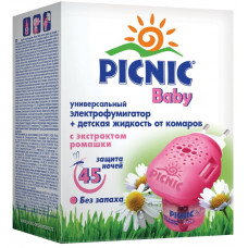Комплект Picnic Baby (Пикник Бэби), электрофумигатор + жидкость от комаров 45 ночей, 30 мл