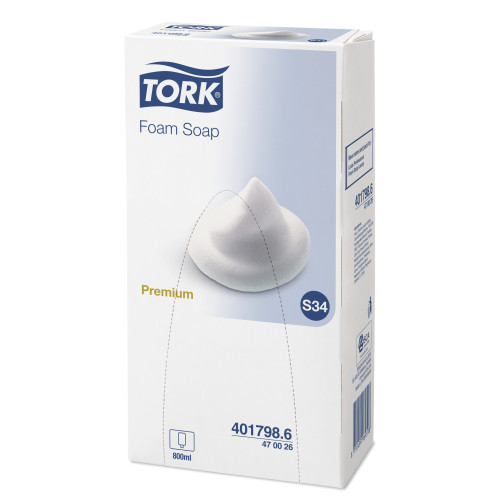 Мыло TORK S34 пена Premium (бирюзовое), 800 мл