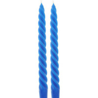 Свеча синяя Витая, набор 2 шт, д2 см, h23 см