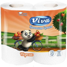 Туалетная бумага Viva (Вива) Персик, 2-слойная 4 рулона