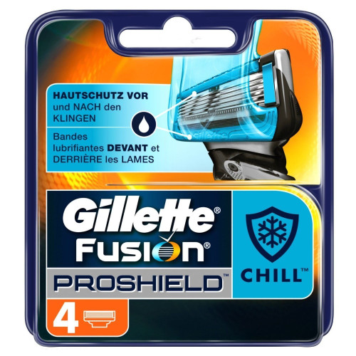 Кассеты для бритья Gillette Fusion ProShield (Джилет Фьюжен ПроШилд), 4 шт