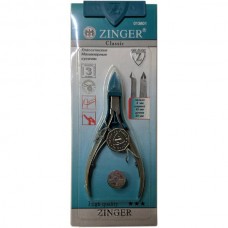 Кусачки маникюрные Zinger (Зингер) серебрянные с ручной заточкой, ZO MC-351-S-SH