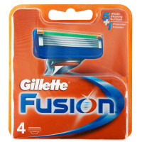 Кассеты для бритья Gillette Fusion (Джилет Фьюжен), 4 шт