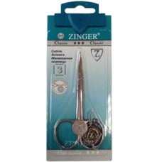 Ножницы маникюрные для ногтей с ручной заточкой Zinger (Зингер) закругленные, B-131-S-SH-Salon
