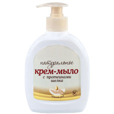Жидкое крем-мыло Невская косметика Натуральное с протеинами шелка, 300 мл