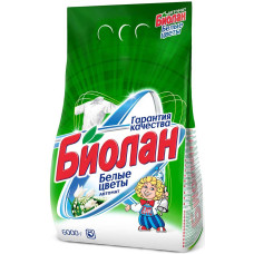 Стиральный порошок автомат Биолан Белые цветы, 6 кг