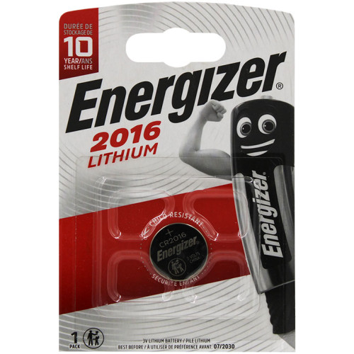 Батарейка (таблетка) литиевая Energizer (Энерджайзер) CR2016, 1 шт