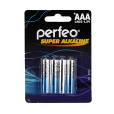 Батарейки щелочные Perfeo (Перфео) Super Alkaline, AAA, LR03, 4 шт