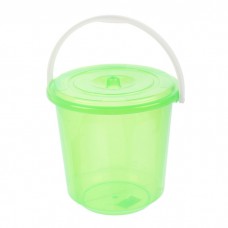 Ведро пластмассовое Хозяюшка, с крышкой, цвета микс, 5 л, д22 см h22 см