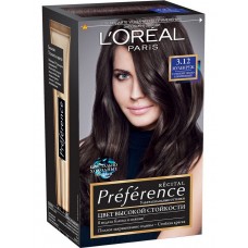 Краска для волос L`Oreal (Лореаль) Recital Preference, тон 3.12 - Мулен Руж Глубокий Темно-коричневый