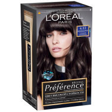 Краска для волос L`Oreal (Лореаль) Recital Preference, тон 4.12 - Монмартр Глубокий коричневый