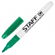 Маркер перманентный (нестираемый) Staff (Стафф), цвет зеленый, эргономичный корпус, круглый наконечник 2,5 мм