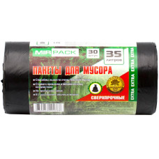 Мешки для мусора ПНД MirPack (МирПак) Extra, черные, 35 л, 12 мкм, 30 шт