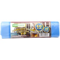 Мешки для мусора с завязками ПНД MirPack (МирПак) Vip, синие, 60 л, 15 мкм, 10 шт Мешки для мусора с завязками ПНД MirPack (МирПак) Vip, синие, 60 л, 15 мкм, 10 шт
