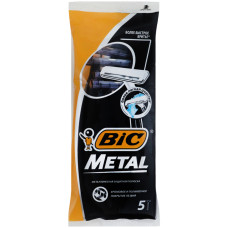 Станки для бритья одноразовые Bic (Бик) Metal, в упаковке 5 шт