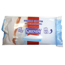 Влажные салфетки Grendy (Гренди) для Интимной гигиены, 15 шт