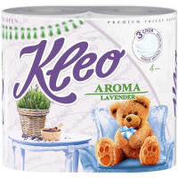 Туалетная бумага Kleo Aroma Лаванда, 3-х слойная, 4 рулона Туалетная бумага Kleo Aroma Лаванда, 3-х слойная, 4 рулона