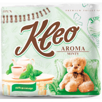 Туалетная бумага Kleo Aroma Мята, 3-х слойная, 4 рулона Туалетная бумага Kleo Aroma Мята, 3-х слойная, 4 рулона