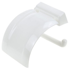 Держатель для туалетной бумаги пластмассовый (белый), 6x4,5x17 см